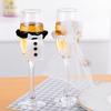 New 4/2PC Wedding Bride Groom Wine Cups Champagne Glasses Ornaments Glass DIY Bride To Be Bridal Shower Bachelorette Party Decor