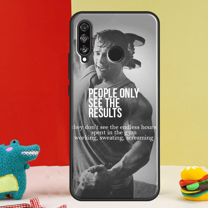 Workout Fitness Gym Quotes For Huawei Nova 12i 12s 11i 5T 9 10 SE Y91 Y90 Y60 Y70 Y72 Y61 P60 Pro P20 P40 P30 Lite Case