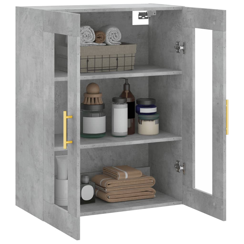 Wall Cabinet Concrete Grey 69.5 x 34 x 90 cm