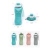 600ml Outdoor Sports Travel Water Bottle Silicone Folding Portable Folding Water Bottle High Temperature Resistant Reusable
