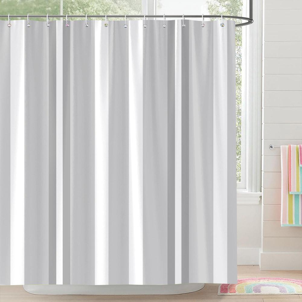

Blue Striped Shower Curtain Colourful Lines Simple Modern Style Polyester Fabric Home Shower Curtains Bathroom Decor With Hooks W60H190(CM)-1 Pcs