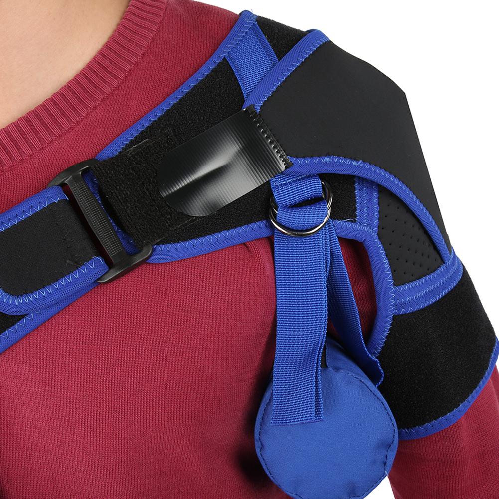 4 Direction Adjustable Breathable Sports Single Shoulder Brace Protector Support Band Pad for Right LeftM(airbag
