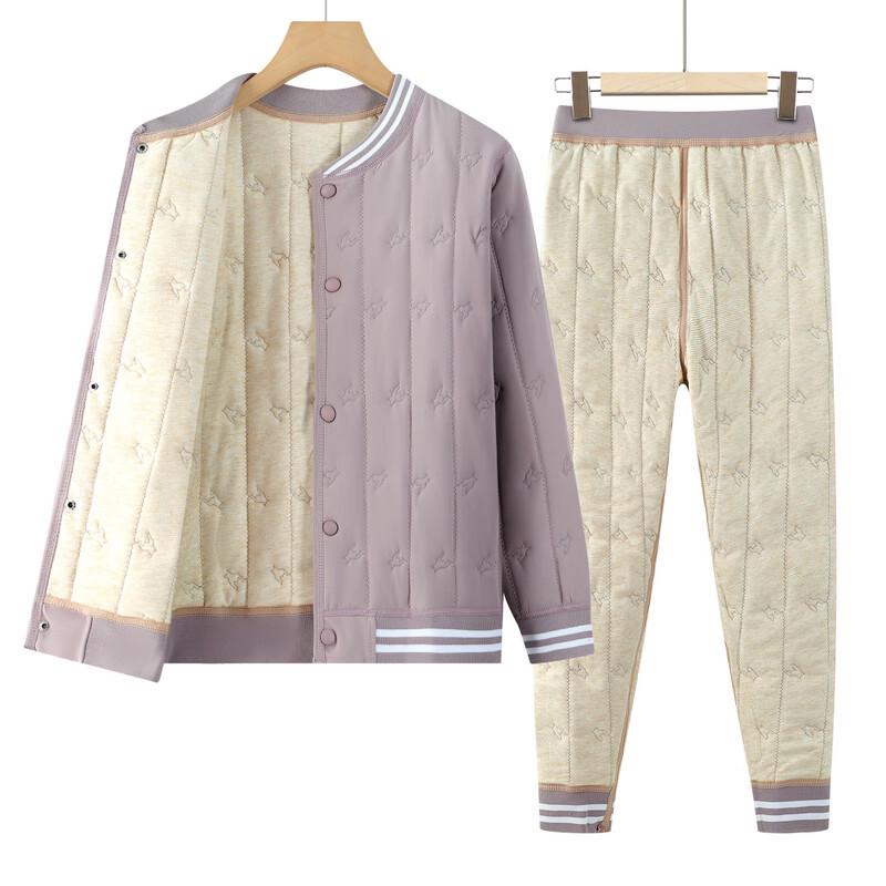 YUZHAOLIN Women's Plush Thickened Winter Warm Two-Piece Set