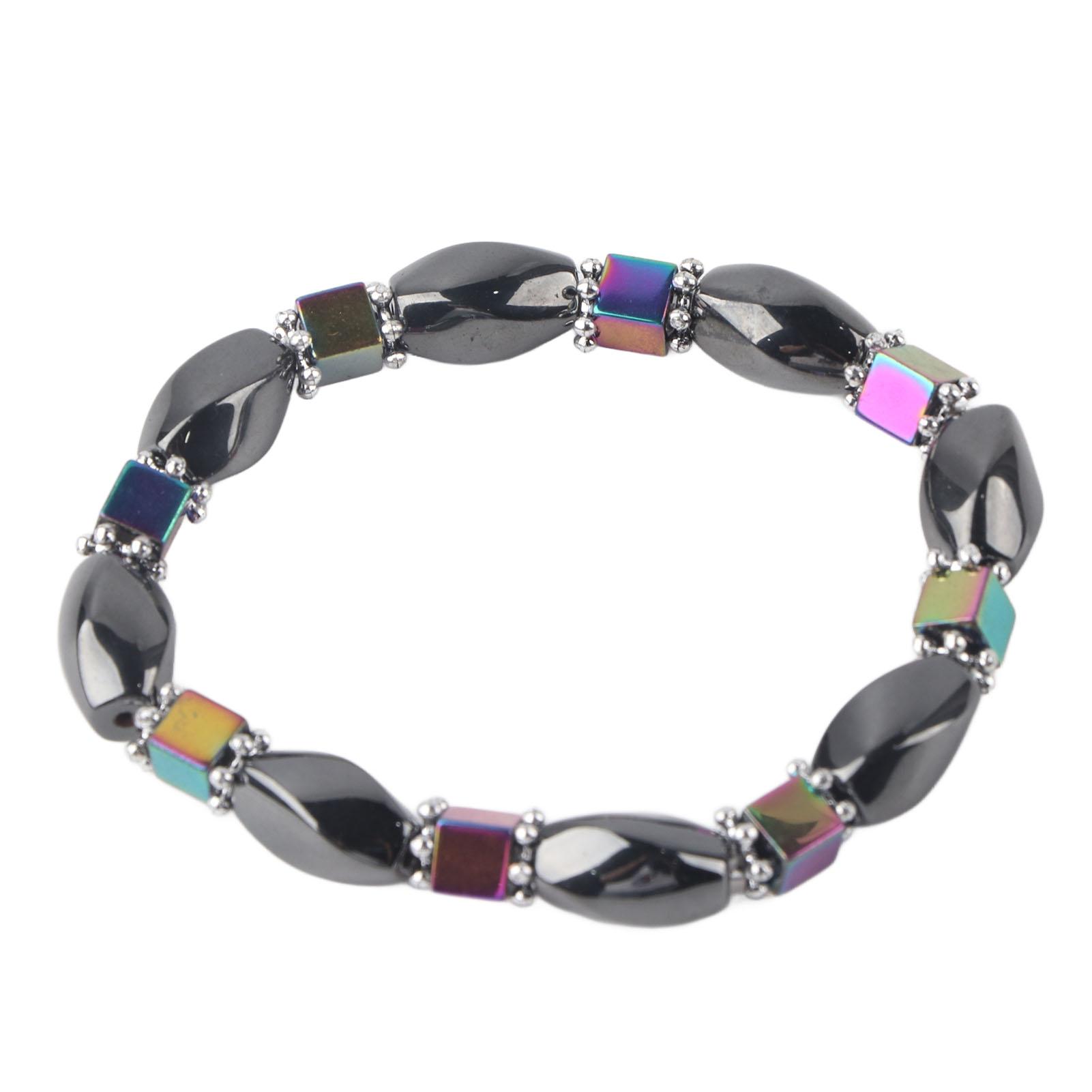 

Multi colors Elastic Magnetic Therapy Hematite Bracelet Weight Loss Bangle Jewelry