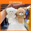 Plush Teddy Bear Keychain With Silver And Gold Key Rings For Bag Charm Collectors