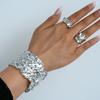 Unregelmäßiger Ringöffnung Armreif Gold Silber Farbe Stapelbar Spiral Mehrschichtiges Armband Geometrische Linie Handgelenk Manschette Armreif Ring Set