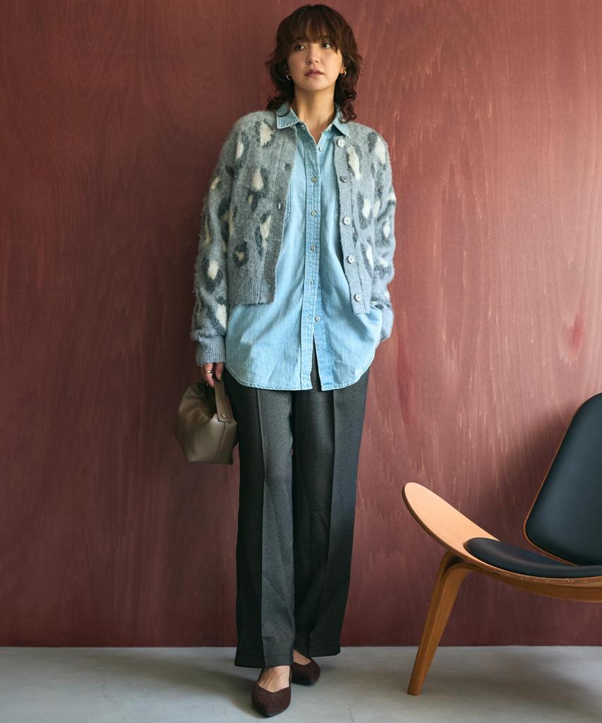 Beautiful Tweed Wide Pants Brown M