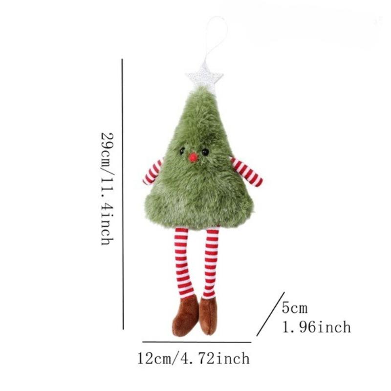 Cute Plush Christmas Tree Pendant Christmas Decor Hanging Leg Doll Hanging Decoration Holiday Party  Christmas Tree Decorations