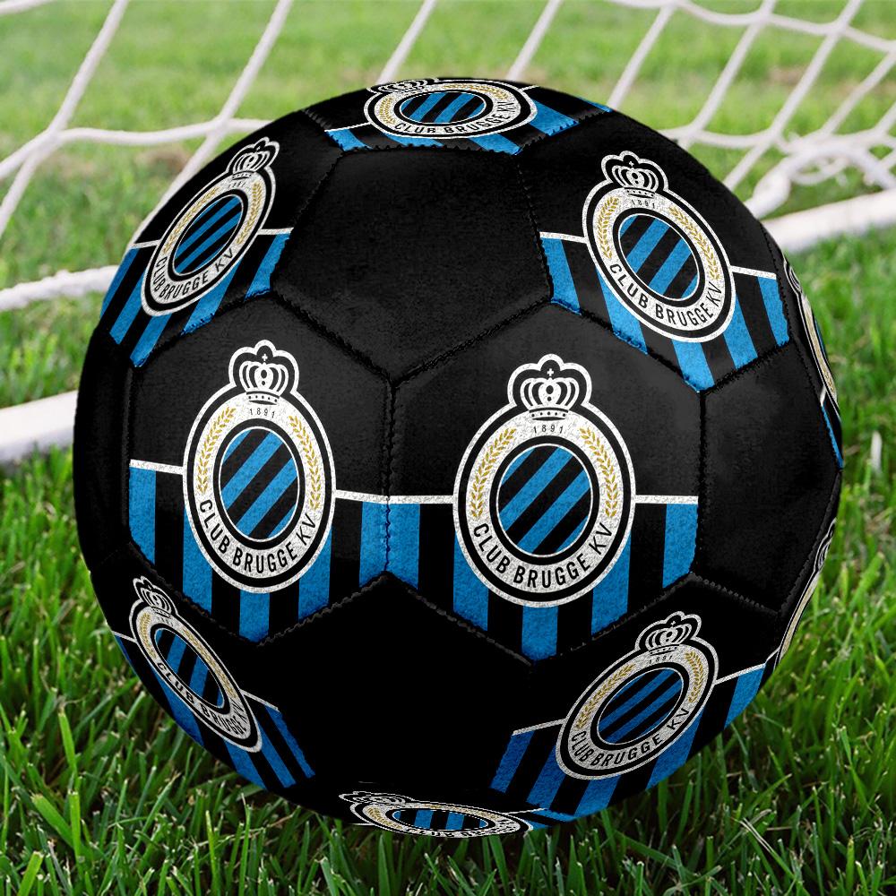 Pallone da Calcio Club Brugge KV Colorato Per Tutte le Età Cucito a Macchina PVC Pronto per la Competizione Resistente Alto Rimbalzo.TAGLIA5
