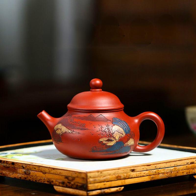 Yixing Purple Clay Teapots Ball Hole Filter Pot Beauty Kettle Ore Handmade Zisha Tea Set Gifts