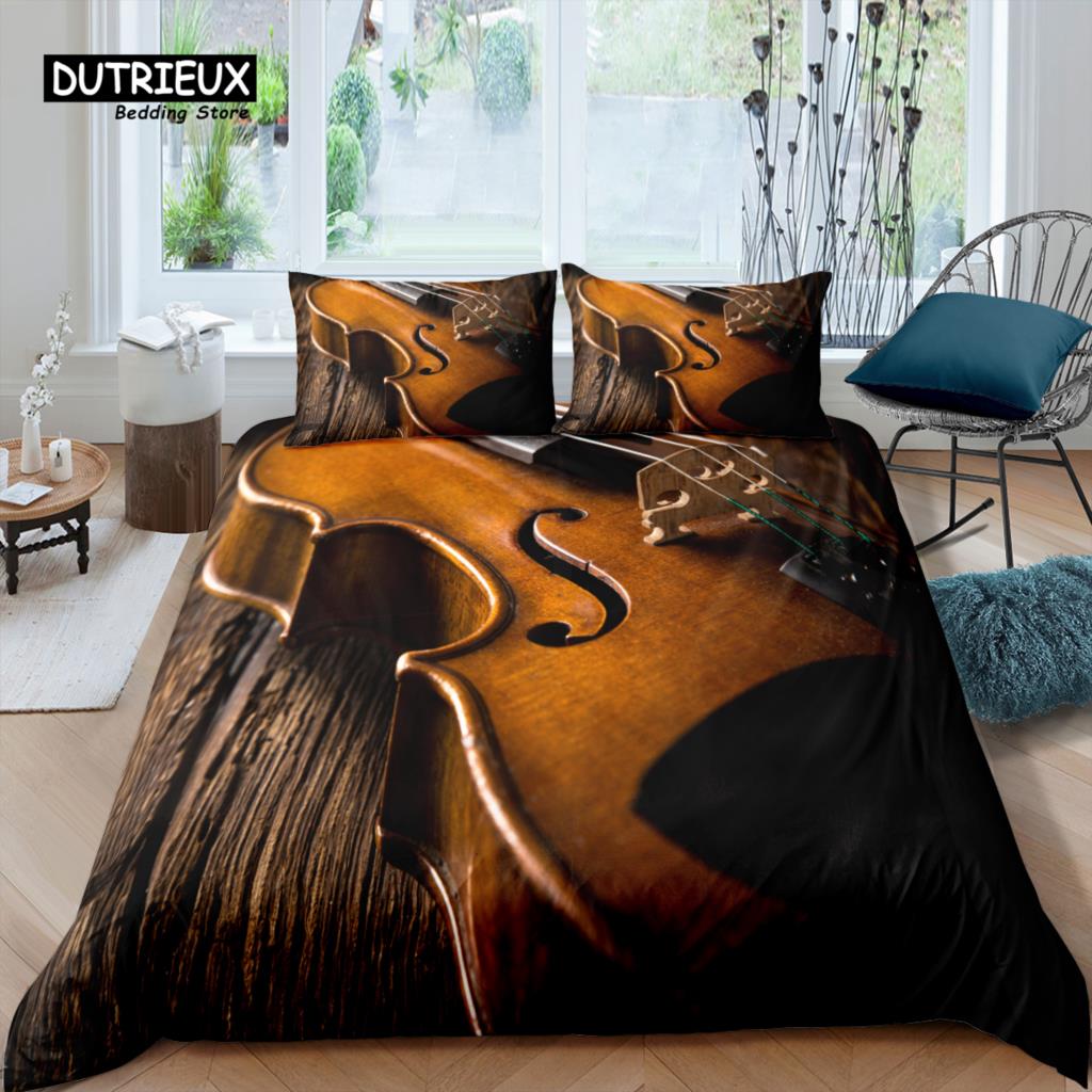 Home Living Luxury 3D Cello Bedding Set Duvet Cover Set Pillowcase Kids Bedding Set Queen and King EU/US/AU/UK Size