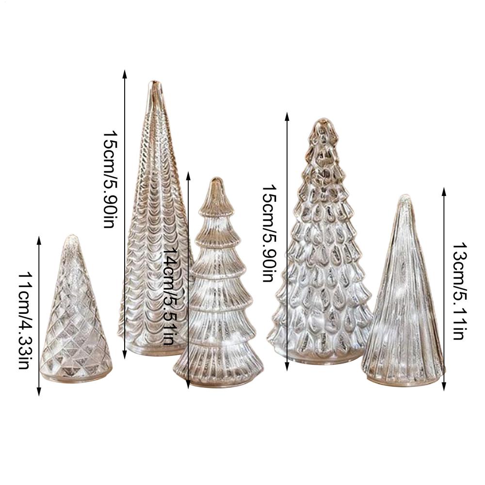 Lighted Christmas Tree Acrylic Table Centerpieces Small Christmas Tree with Lights for Outdoor Desk Table Fireplace Bedroom