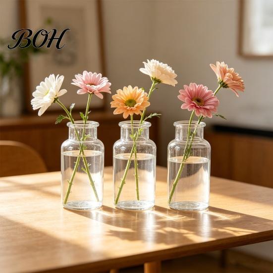 Stylish Table Centerpiece Small Vases for Flowers, Mini Clear Glass Bud Vases, Flowers Flower Vase Wedding Home Decor, Housewarming Gift Decorative