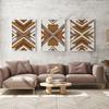 Aztec Boho Wooden Art Prints Minimalistic Wall Pictures for Living Room Natural Colors Poster Geometric Gallery Home Decoration No Frame
