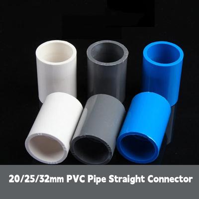 20/25/32mm PVC Straight Connector 2 Way Joint Garden Irrigation Aquarium Fish Tank Pipe Adapters Fittings White Gray Blue 5Pcs