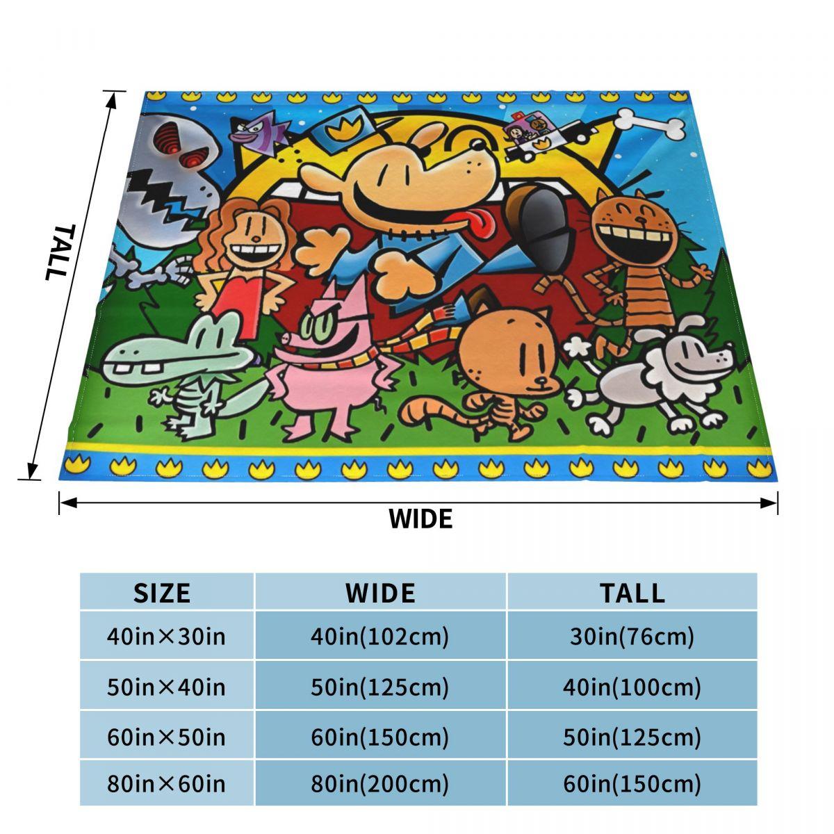 

Dog Man Dogman Movie Comic Fleece Blanket Cartoon Animals Funny Throw Blankets for Home 200x150cm Plush Thin Quilt 130x150cm