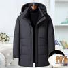 Northeast-Style Mid-Length Winter Down Jacket for Middle-Aged and Elderly Men - Plus Size