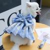 Yousheng Pet Harness Leash Plaid Pattern Adjustable Breathable Pet Cats Puppy Chest Strap Dress Traction Rope Kit for Pet Training