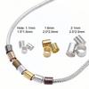 500pcs 1.5mm-2.5mm Gold Copper Tube Crimp End Beads Stopper Spacer Beads for Necklace Jewelry Making Findings Supplies Wholesale