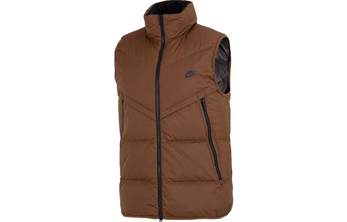 Nike Down Vests Men s Brown Stand Collar Moderate Other DV1136-259 S