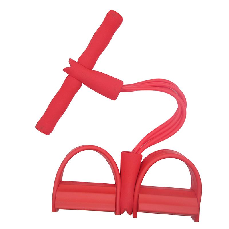 Fitness Gum 4 Tube Resistance Bands Latex Pedal Exerciser Sit-up Pull Rope Expander Elastic Bands Yoga Equipment Pilates Workout