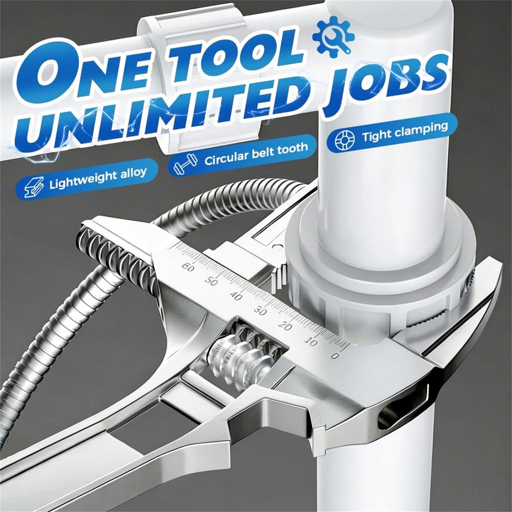 Adjustable Wide Jaw Plumbing , Wide-Opening Short Handle Bathroom For Plumbing Water Pipe Installation Faucet, Ideal For Work In Confined Spaces