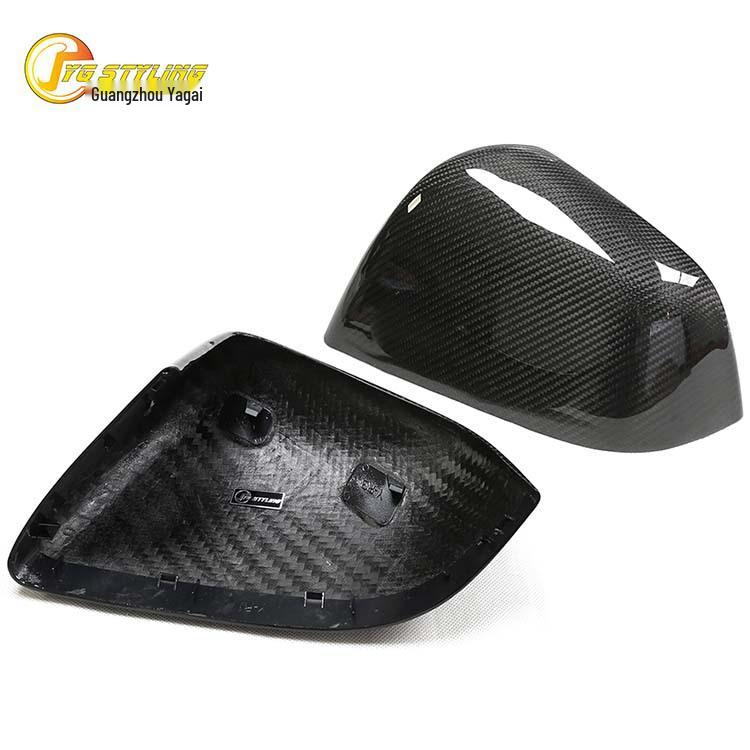 Tesla Model Y Carbon Fiber Rearview Mirror Cover - Dry Carbon Replacement Cap Accessories