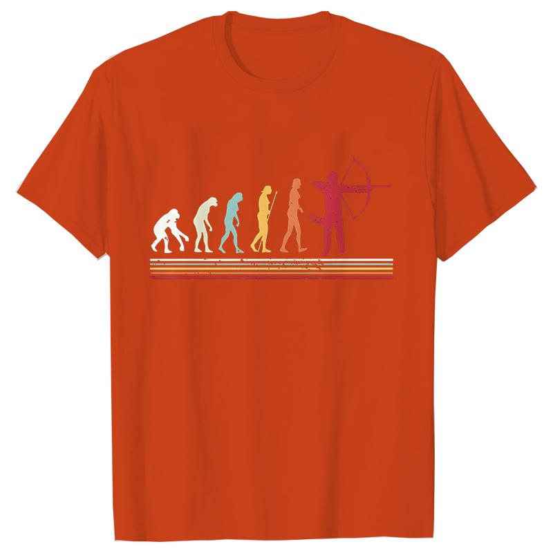Archer Archery Evolution T-shirt for Unisex Summer Hunting Bow Arrows Archer Funny Graphic Tops Oversized Clothing Streetwear