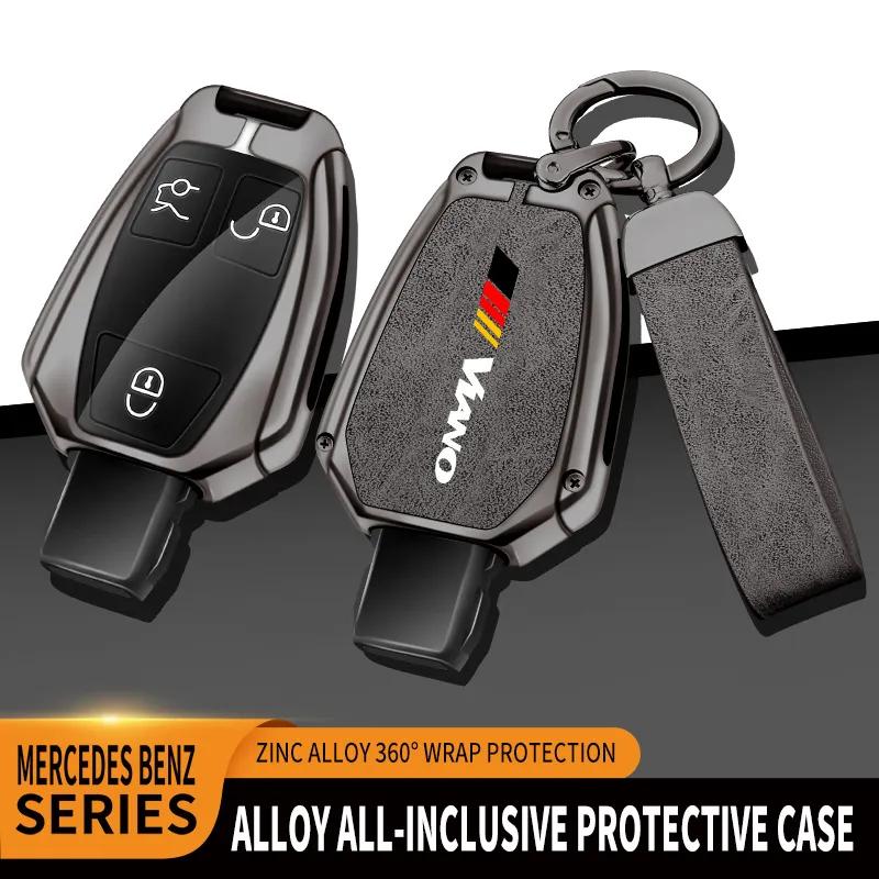 Car TPU Zinc Alloy Key Case Bag For Mercedes Benz Viano Logo Car Key Chain Car Metal Key Shell Interior Decoration Accessories