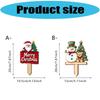 Santa Snowman Holiday Yard Stake Handcrafted Wooden Door Plaque For Seasonal Celebration Party Decoration