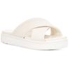 UGG Papuci confortabili din piele încrucișat Papuci femei alb 1128635-JLTH
