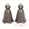 5Pcs Retro Antique Bell Mini Sculpture Pray Buddha Bell Shui Feng Bell Pendant for Home Table Decoration