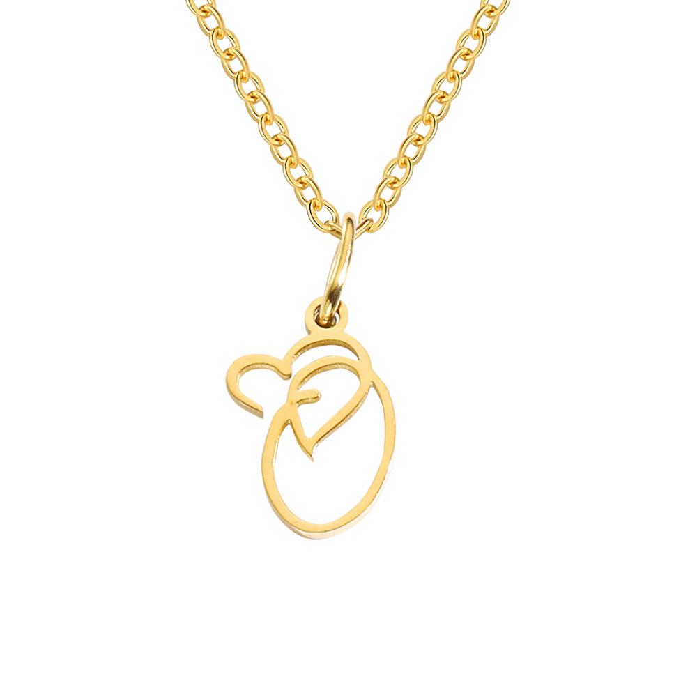 St. Delan Versatile 26-Letter Stainless Steel DIY Necklace Pendant