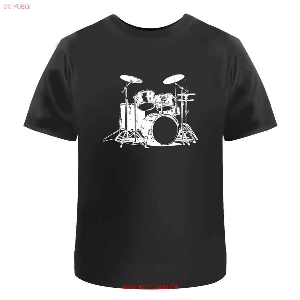 Drum Set T Shirt 100 Cotton S 2XL TA043702 vintage Washed fashion Slightly Unisex Stylish Breathable Versatile Soft