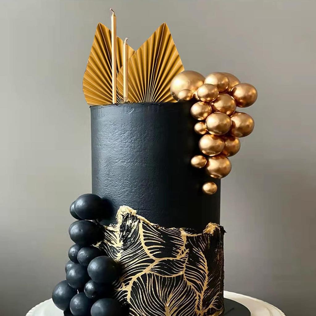 22 ks Kuliček Toppery na dorty Dekorace dortů Pěnové kuličky Papírová palmová listová vložka do dortu pro narozeniny Svatbu Dětskou Párty Dekorace