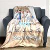 Name Custom TXT Poster Print Flannel Blanket High Quality Warm Comfortable Cover for All Seasons Perfect for Gifts Home Decor