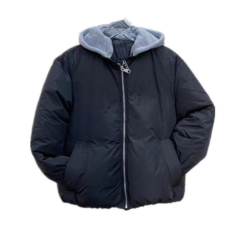 

Fashion Wind Winter New Women s Clothing Slim Looking Detachable Hooded Patchwork Cotton Jacket Outwear 8372314 505 Black L