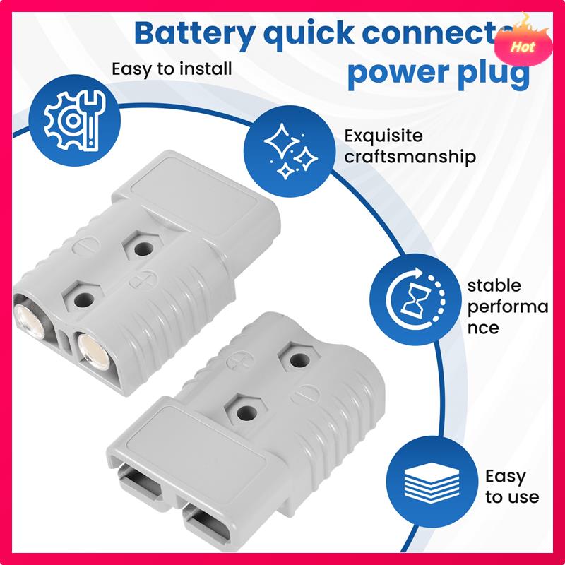 2 Pieces Of Quick Connect Plug 175A 600V Battery Quick Connector Power Plug Winch Connection For Maximum 1AWG Wire