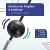 DQ-PP Stahlseil ummantelt mit Ösen und Ballstopper für Fitnessgeräte | 4mm / 5.2mm | 0.5m | 7x19 | Drahtseil | Gym Cable | Schwarz | Fitness | 50cm