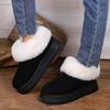 fashion 2024 New Women's Short Plush Warm Snow Boots Casual Shoes Suede Fur Chelsea Ankle Boots Flat Thick Sole Women's Shoes