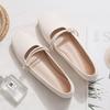 Temperament Late Evening Breeze Flat Bottom Grandma Laden Shoes Girl Spring and Autumn New Mary Jane Fairy with Skirt Small Leather Shoes