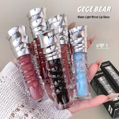 GegeBear Korean Style Moisturizing Lip Gloss - Plumping, Long-Lasting, Pigmented, No-Makeup Look.