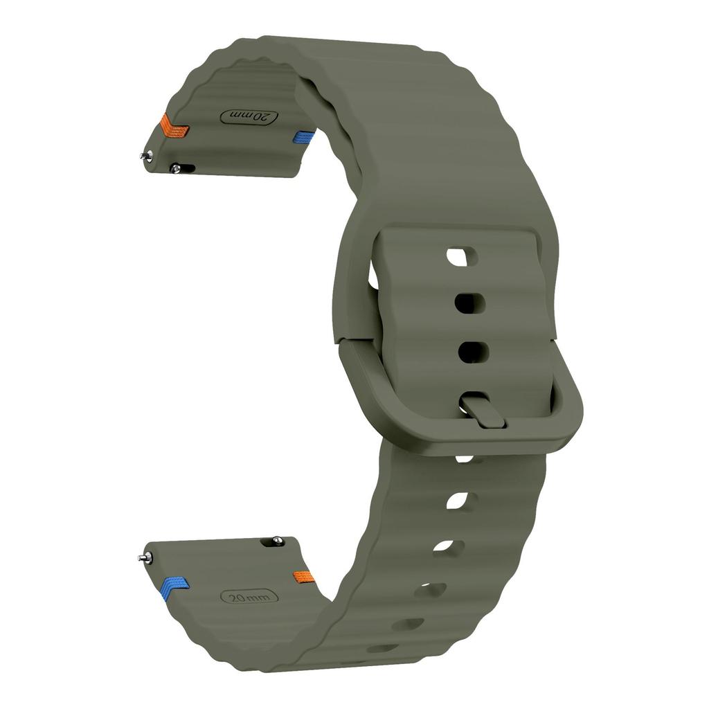 Silicone Strap with Wave Stitching for Samsung Galaxy Watch 7/FE/6/5/4, Quick Release