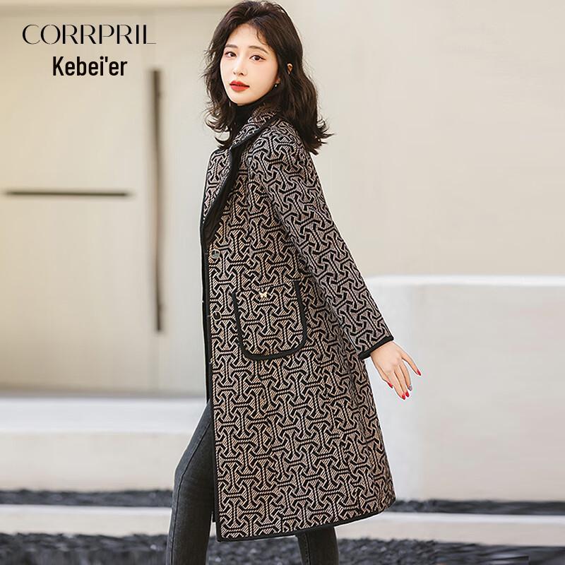 

Kebier Women s Reversible Thickened Wool Blend Mid-Length Coat 2XL