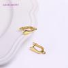 18K Gold Plated Earring Hooks Lever Back Open Loop Setting,Earring Making Supplies,Brass Earring Clasp Findings,DIY Accessories