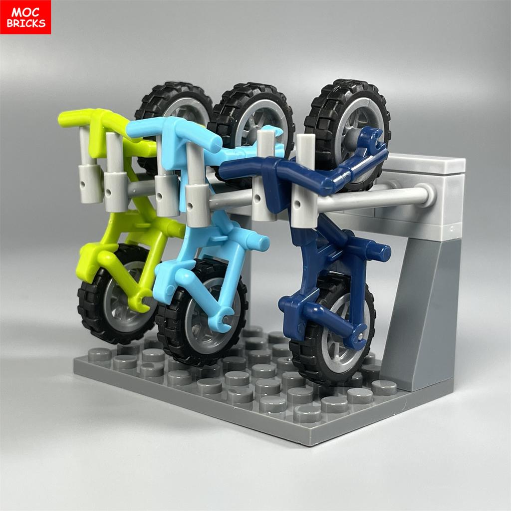 MOC Steine Fahrrad Rahmen Mountainbike Stadt Zusammengebaut Bausteine Friends Spielzeug Kinder Geburtstagsgeschenke