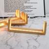 U-shaped Frame Light Base Wooden LED Display Base Pedestal Wood Night LED Light Lamp Base for Acrylic Crystal Glass