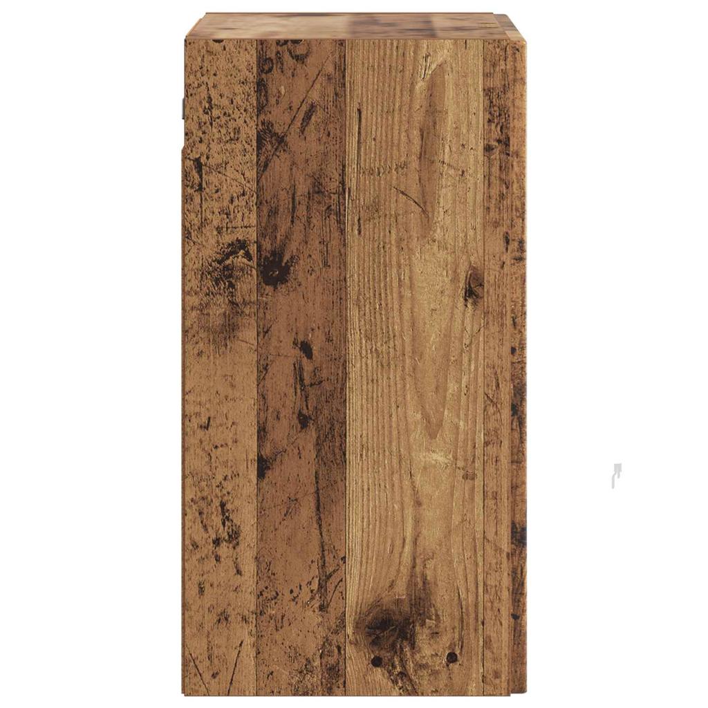 Wall Mounted Cabinet In Reclaimed Wood Look 59 X 31 X 60 Cm Engineered Wood