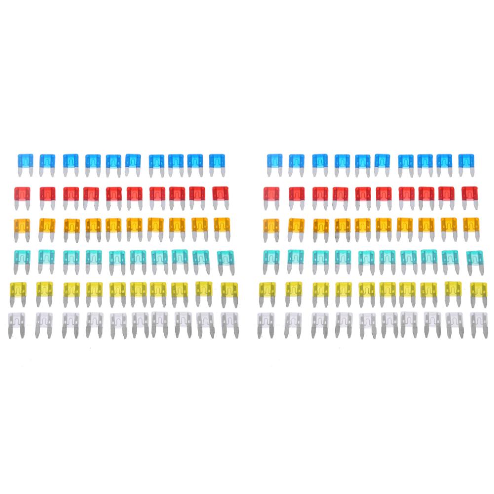 600-60Pcs Auto Car Truck Mini Fuse Blade 5A 10A 15A 20A 25A 30A Mixed Set Kit Auto Fuses Blade