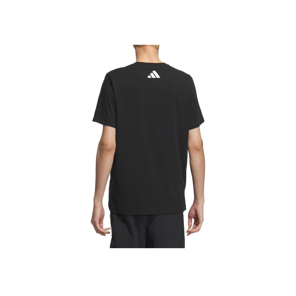 adidas Graphic Short Sleeve Fashion Casual Soft Skin-Friendly T-Shirt Unisex Tops Black KB7748